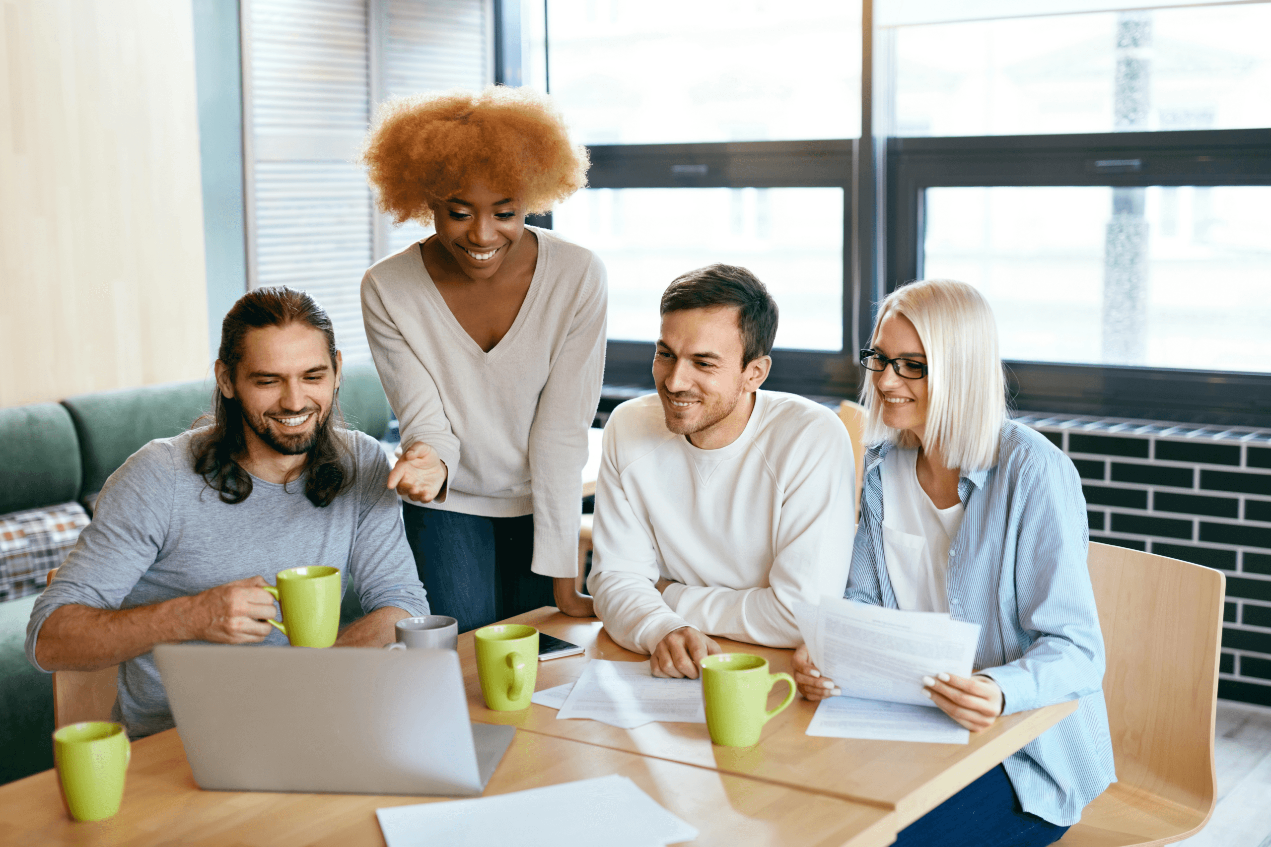 Group at computer